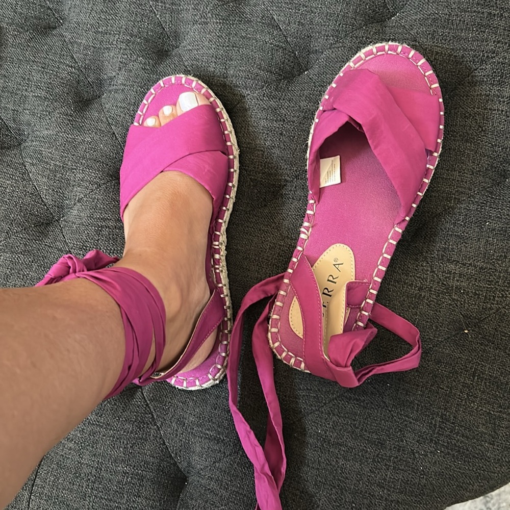BOHO Serra Pink Espadrille Shoes with Ankle Strap- wear it many ways!